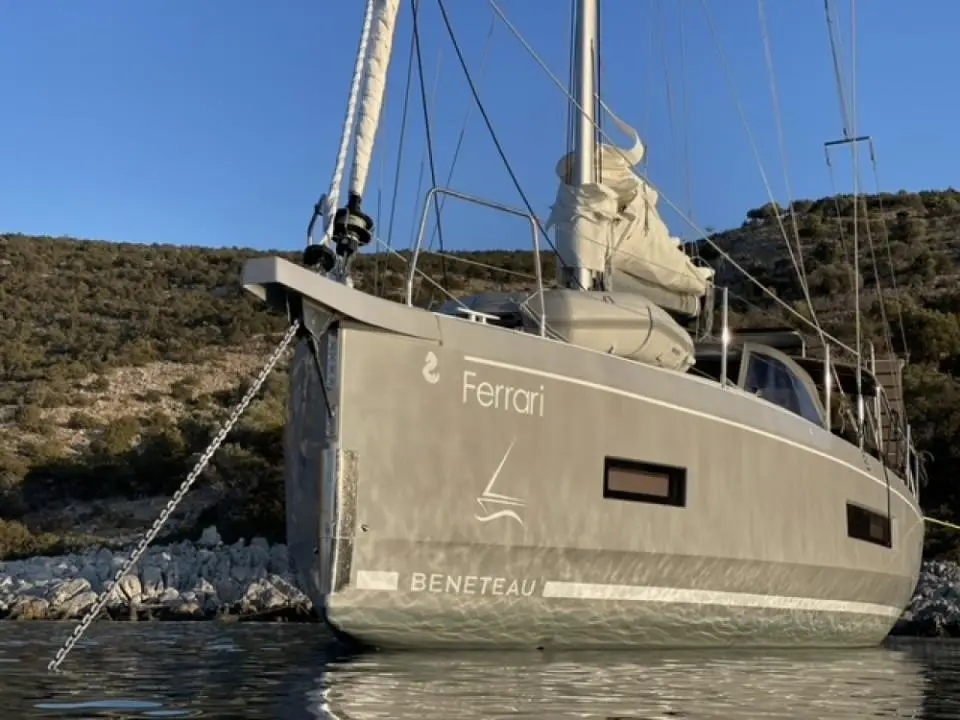 Oceanis 40.1 Ferrari in Lavrion, main port