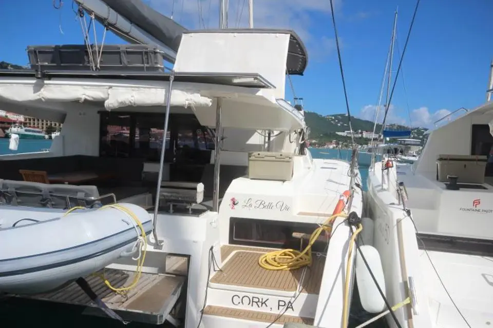 Fountaine Pajot Saona 47 La Belle Vie in St. Thomas, Frenchtown Marina