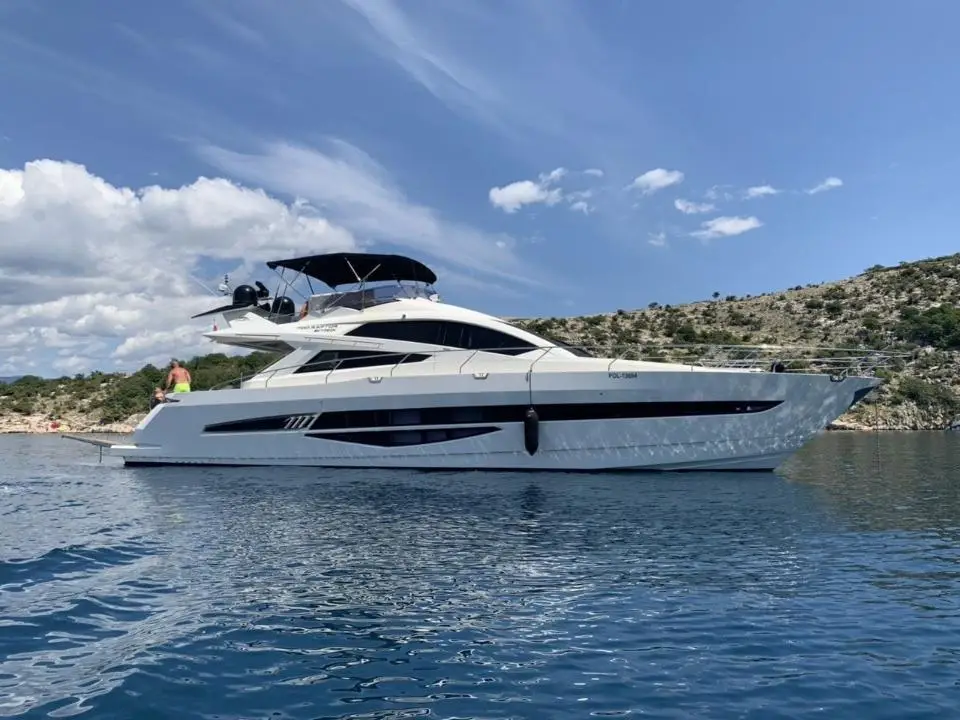 Galeon 700 Skydeck Obession Two in Mitan Marina