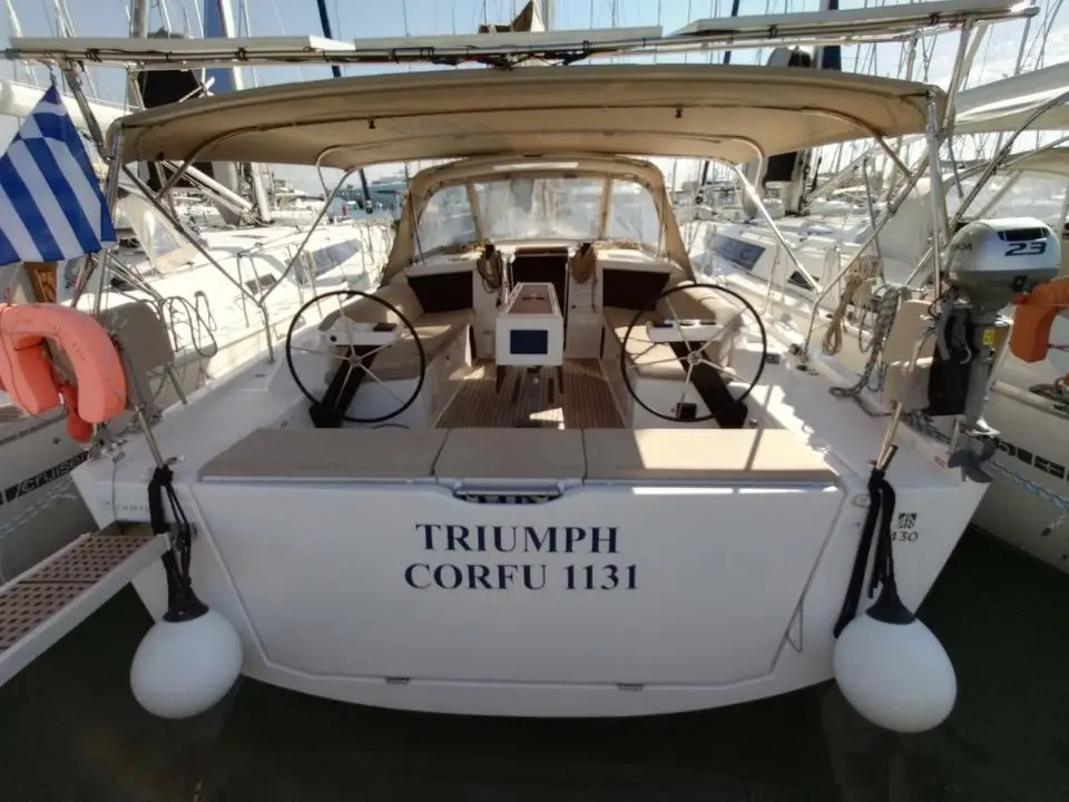 Dufour 430 Triumph in Corfu, Gouvia Marina