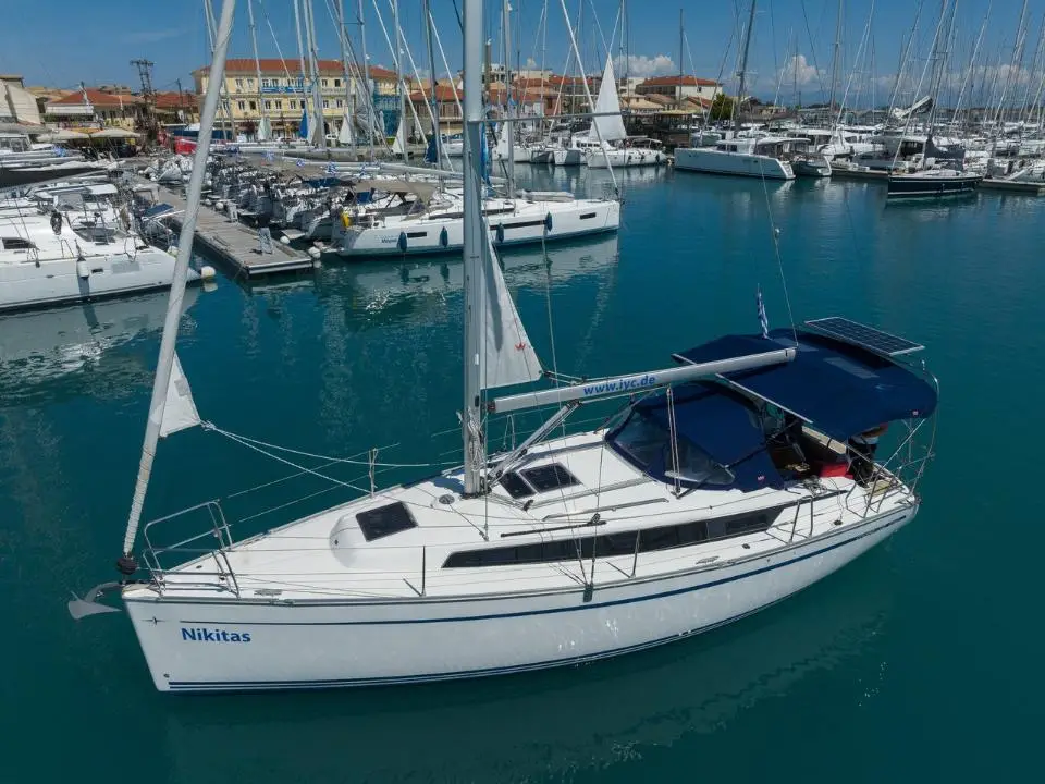 Bavaria Cruiser 34 Nikitas in Lefkas main port