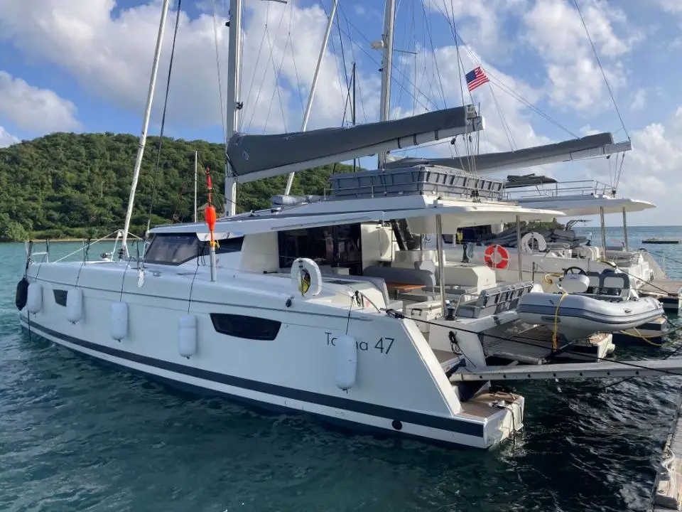 Fountaine Pajot Tanna 47 Maestro Aquaphoria in St. Thomas, Frenchtown Marina