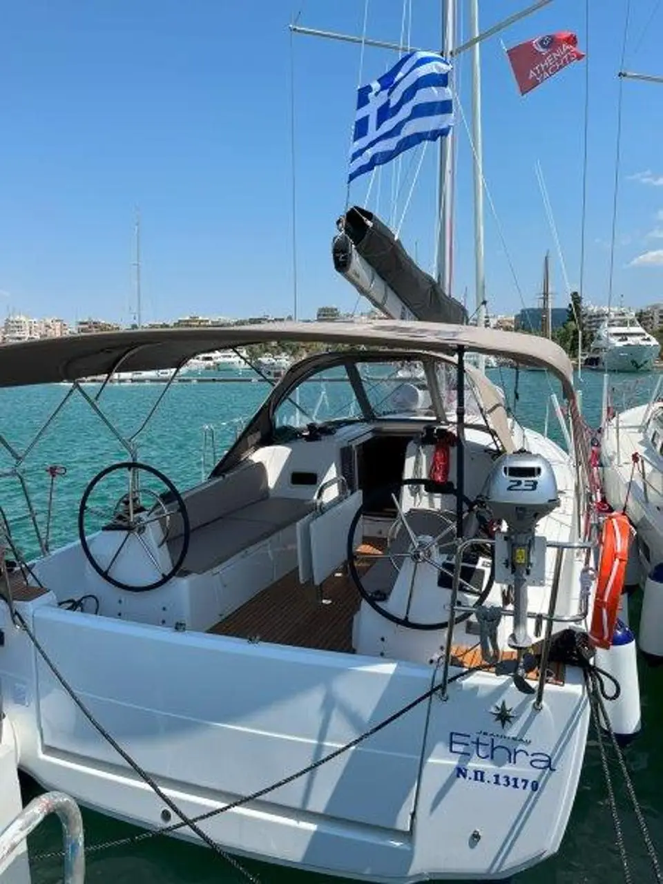 Sun Odyssey 380 Ethra in Lavrion, main port