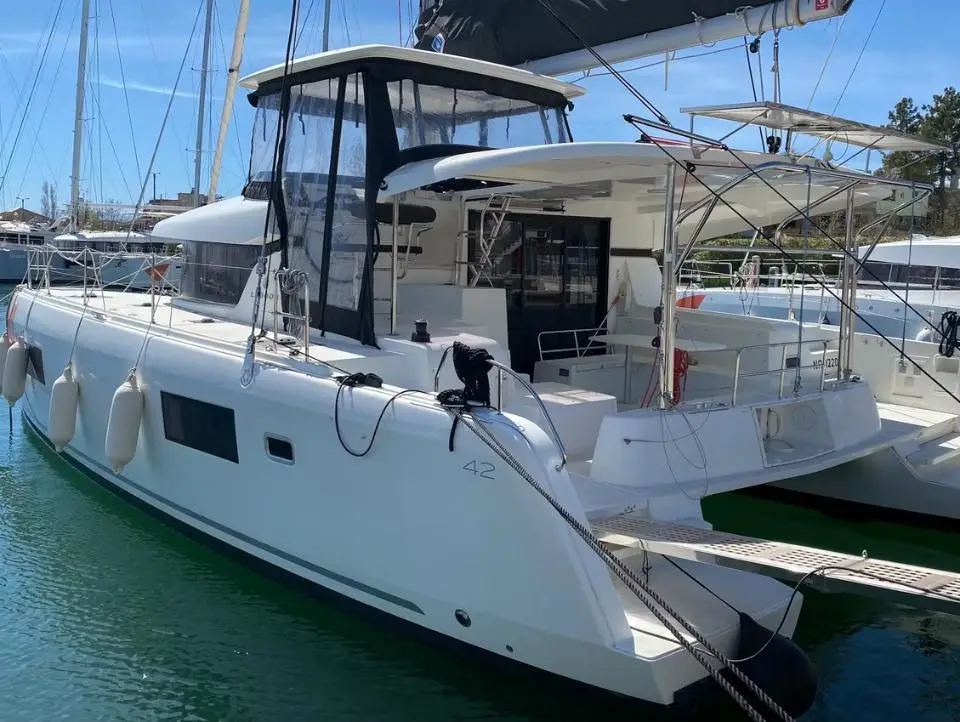 Lagoon 42 Neptune in Lavrion, main port